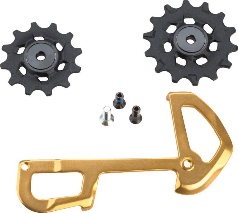Amsler - XX1 Eagle Rear Derailleur 12 speed  X-Sync Pulleys and InnerCage Gold, Sram