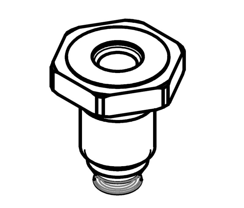 Amsler Hohlschraube CMe 40° Leitungsabgang 2x