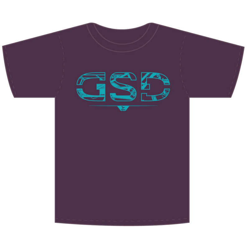 Amsler T-Shirt GSD Tee - Eggplant/Beet,grand. S