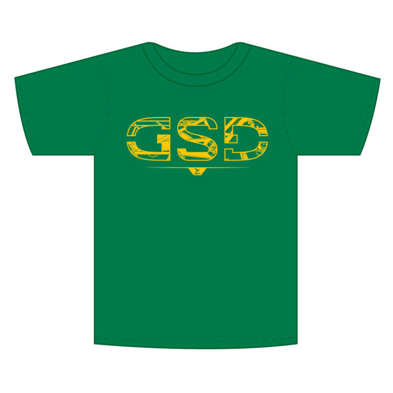 Amsler T-Shirt GSD Tee - Kelly/Yellow,Grösse L